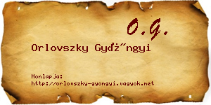 Orlovszky Gyöngyi névjegykártya